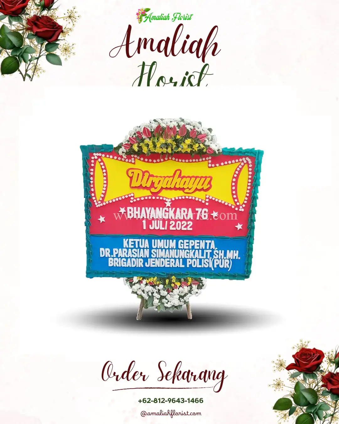 Papan Bunga HUT Ulang Tahun Kepulauan Meranti